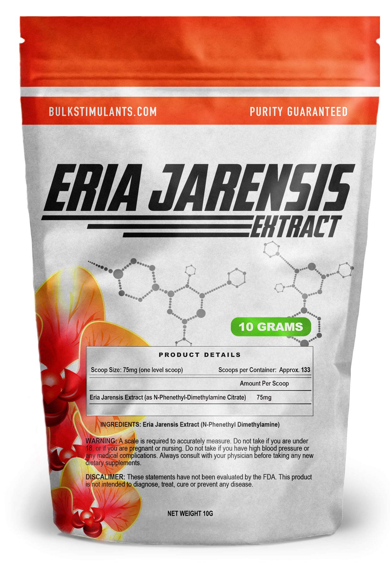 BulkStimulants ERIA JARENSIS extrait en poudre: boost d'énergie et concentration.
