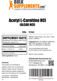 BulkSupplements Acétyl L-Carnitine en poudre, contrôles qualité et traçabilité assurés.
