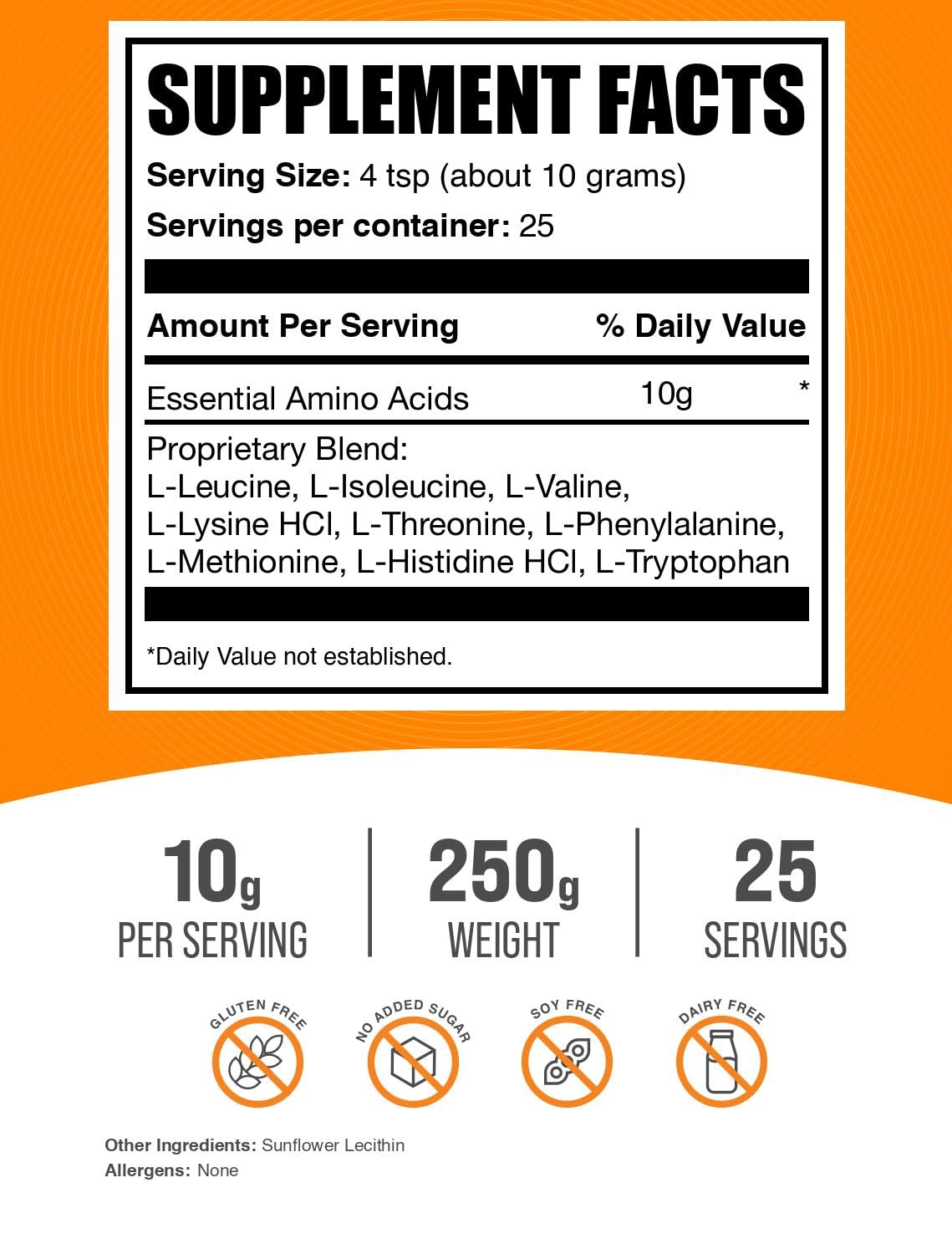 Bulksupplements Acides Aminés Essentiels — poudre dans un verre, prêt à être mélangé.
