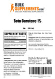 Bulksupplements Beta Carotene : pot solide et refermable préserve fraîcheur et stabilité.