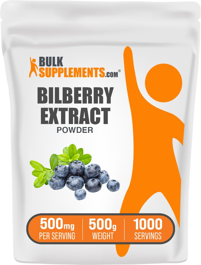 BulkSupplements Bilberry Extract Powder, dosage facile pour la routine quotidienne.