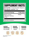 BulkSupplements Bilberry Extract Powder, emballage 500 g pratique à stocker.