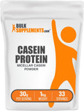 BulkSupplements Casein micellaire — poudre 1 kg pour récupération durable après l'entraînement.