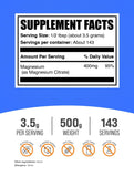 Dose 400 mg de Citrate de Magnésium Bulksupplements, facile à mesurer
