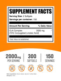 Bulksupplements CLA Softgels – Dosage 2000 mg par portion.