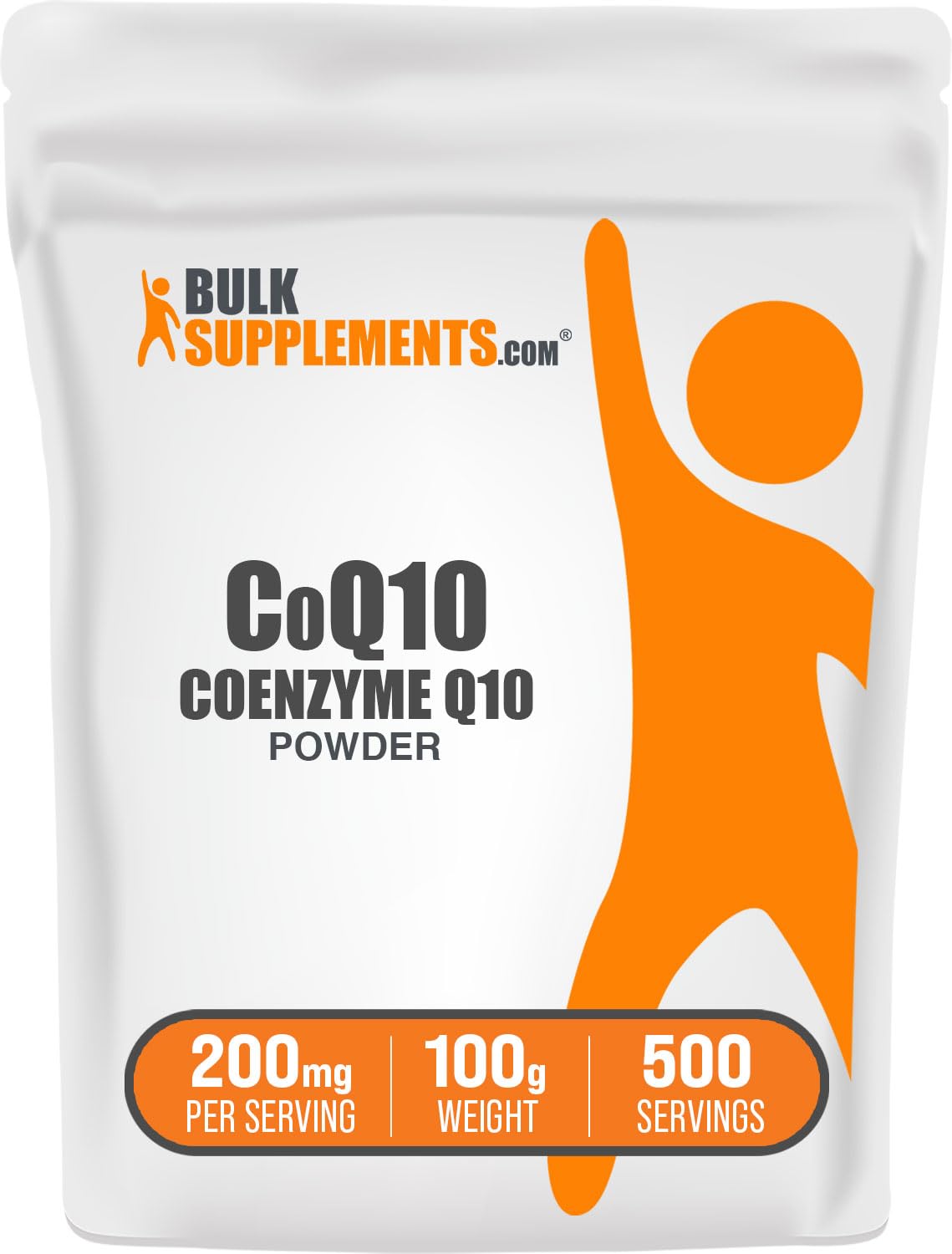 BulkSupplements CoQ10 poudre: emballage pratique pour démarrer votre routine quotidienne.