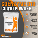 Coenzyme Q10 en poudre Bulksupplements se mélange dans smoothies.