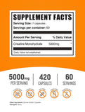 BulkSupplements Créatine Monohydrate, capsules avant l'entraînement, peut augmenter l'énergie pendant les séances.
