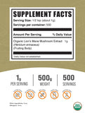 BulkSupplements crinière-de-lion poudre — prête à être ajoutée dans des boissons mixées et repas.