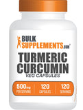 Bulksupplements Curcumine Extrait 500 mg capsules, routine quotidienne saine.