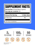 Bulksupplements D-Mannose en poudre avec cuillère-dose, dosage facile pour votre routine.