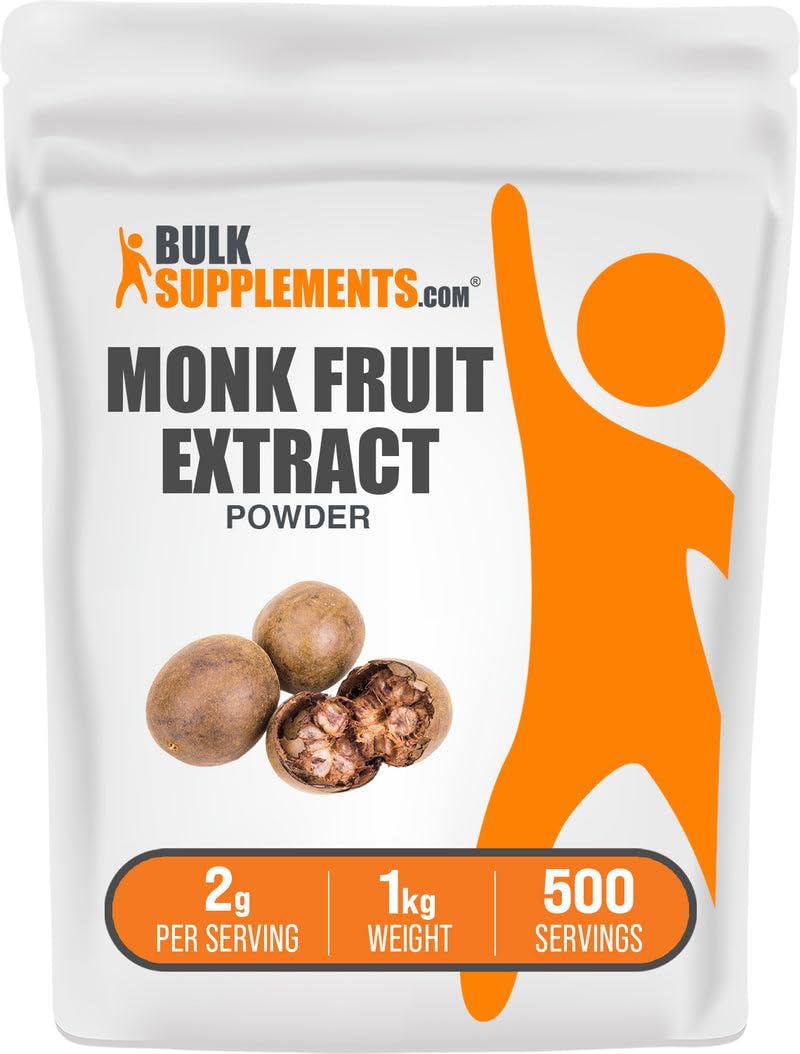 Bulksupplements Extrait de fruit de moine poudre - bouteille, soutien naturel au quotidien.