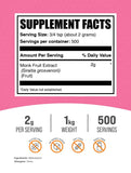 Bulksupplements Extrait de fruit de moine poudre, cuillere, dose pratique pour boissons sans sucre.
