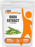 BulkSupplements Extrait Gombo Poudre dans son emballage pratique pour routine quotidienne.