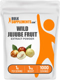 BulkSupplements Extrait de jujube sauvage en poudre — emballage pratique pour dosages quotidiens.
