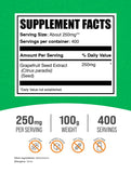 BulkSupplements Extrait de pamplemousse en poudre — doseur inclus pour faciliter les dosages.