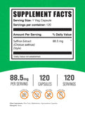 Capsules véganes BulkSupplements d’extrait de safran, prêt à l’emploi.