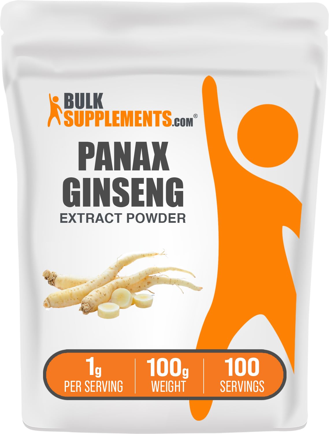 BulkSupplements Ginseng poudre — extrait de racine, source naturelle d'antioxydants pour votre routine quotidienne