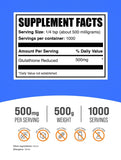 BulkSupplements Glutathion Réduit en Poudre, bouteille pratique pour dosage précis.