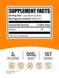 Glycine BulkSupplements avec doseur pour un dosage précis.