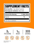 Glycine BulkSupplements – poudre non aromatisée, facile à intégrer dans vos boissons.