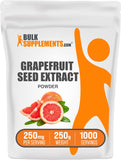 BulkSupplements Extrait de pépins de pamplemousse en poudre — emballage pratique pour usage quotidien.