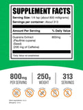 Bulksupplements Guarana Extract Poudre – sans gluten, compatible avec votre routine quotidienne.