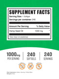 BulkSupplements huile de chanvre Softgels, capsules visibles, maintien facile de l'équilibre quotidien.