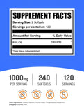 BulkSupplements huile krill 1000mg – gélules faciles à avaler et intégrables.