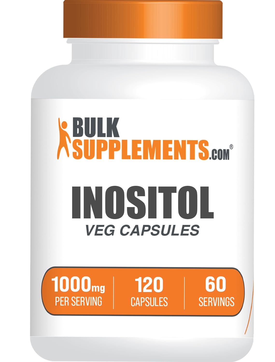 BulkSupplements Inositol gélules emballage clair facilitant l'achat et la planification