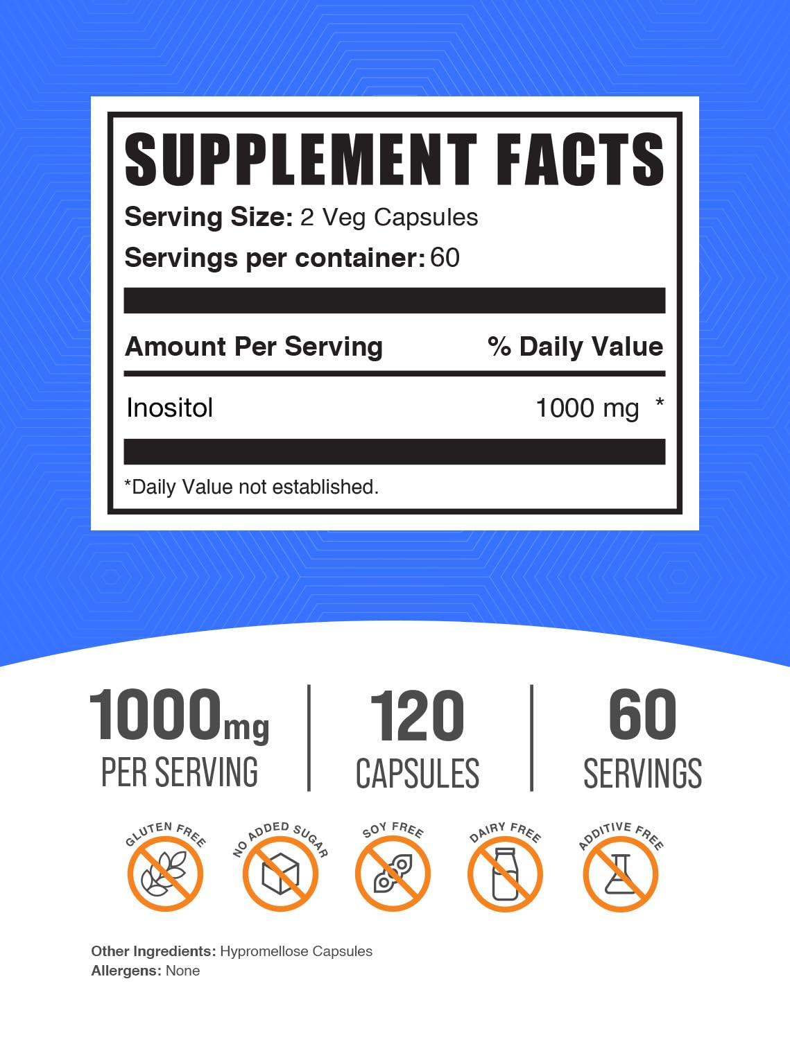 BulkSupplements Inositol gélules présentation: prise facile dans votre routine quotidienne