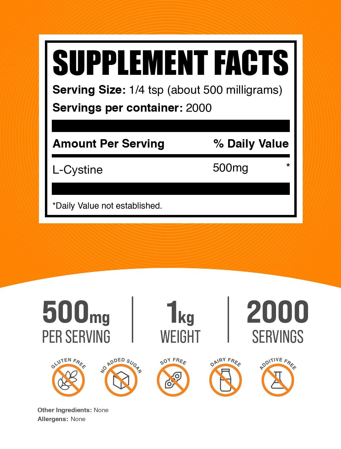 L-Cystine BulkSupplements poudre dans le mélange du matin facilite le démarrage.