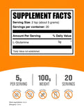 Bulksupplements L-Glutamine en poudre sans goût facile à mélanger après l’entraînement