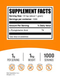 Bulksupplements Acide pyroglutamique L en poudre, verre de mélange pour dosages personnalisés.