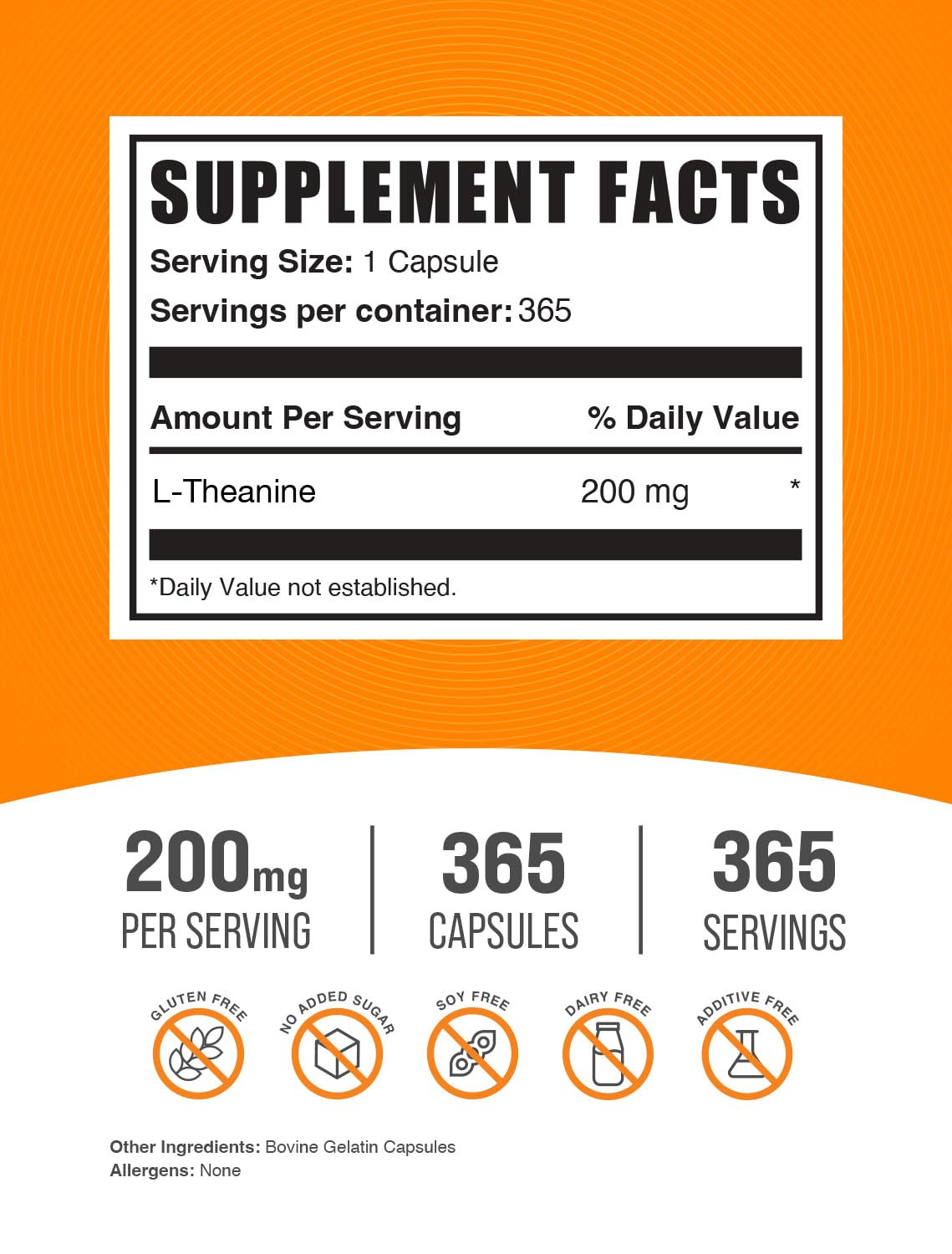 Capsules L-théanine 200 mg en détail, focus sur la formulation.