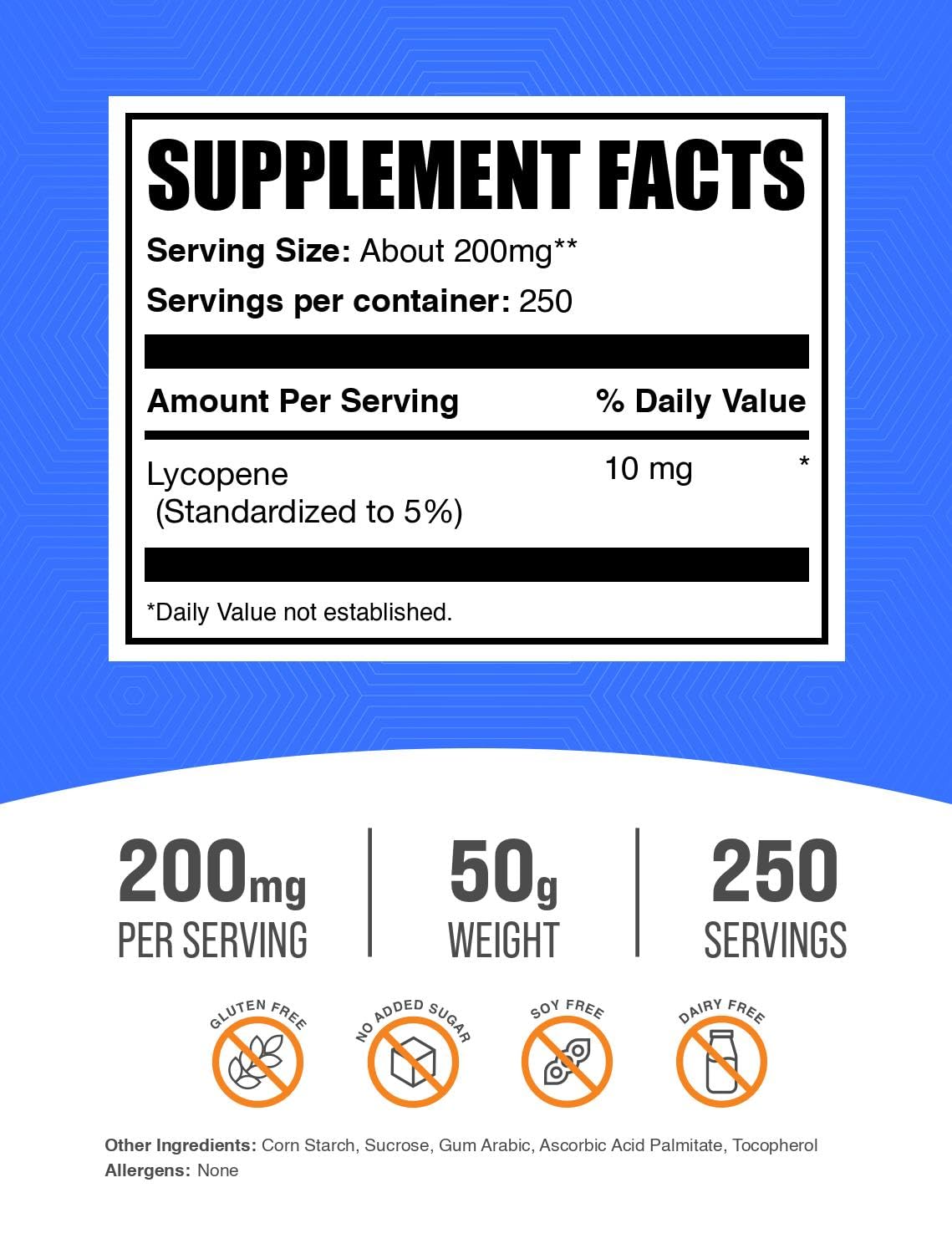 BulkSupplements Lycopène Poudre texture — texture fine pour un mélange homogène.