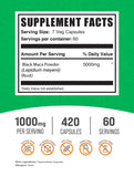 BulkSupplements Maca noir : capsules 5000 mg faciles à prendre.