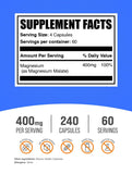 Gélules Magnésium Malate 400 mg, faciles à intégrer à la routine.