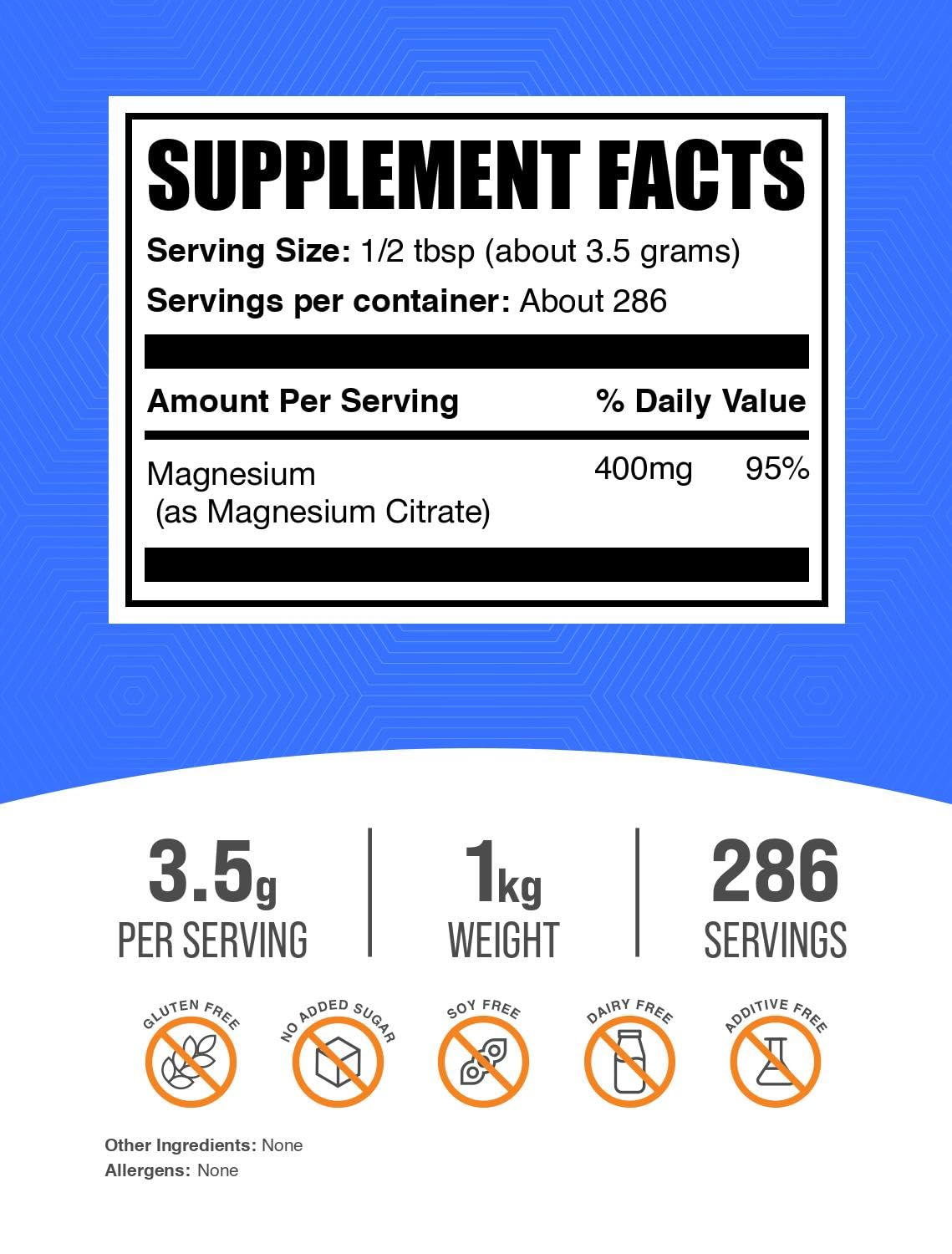 Dose mesurée de Magnesium Citrate pour un ajout facile au smoothie.