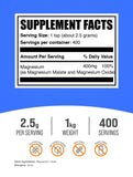 BulkSupplements Magnésium Malate, doseur visible, intégration facile dans la routine.