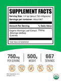 BulkSupplements Moringa Extrait Poudre avec doseuse pratique pour dosage rapide.