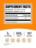 Bulksupplements MSM poudre 3000mg prête à mélanger.