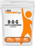 BulkSupplements N-acétyl glucosamine en poudre, idéal pour vos boissons quotidiennes.