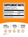 BulkSupplements N-acétyl L-tyrosine poudre: dosage précis pour vos routines.