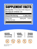 BulkSupplements Niacinamide poudre sans gluten pour routine quotidienne.