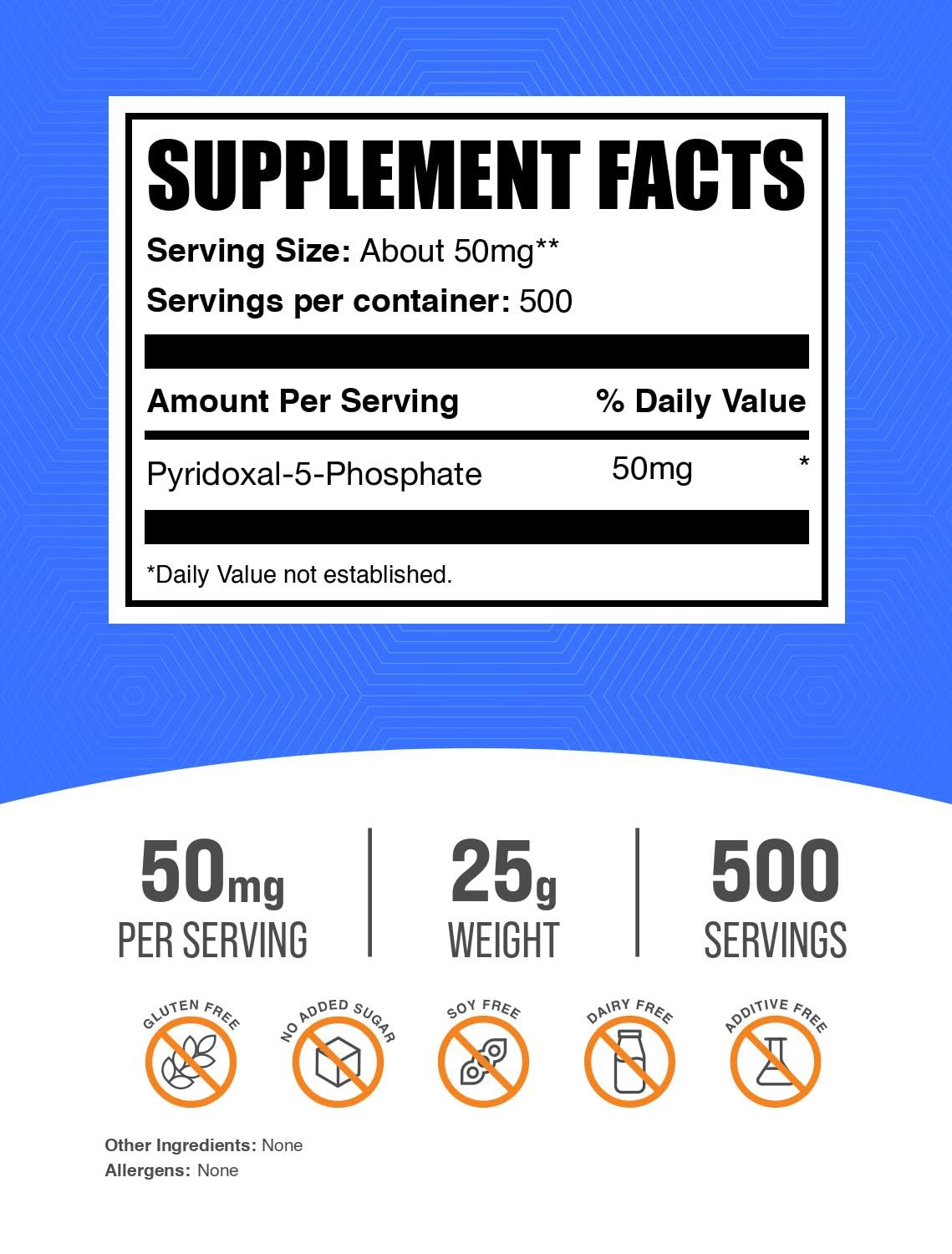BulkSupplements P5P poudre doseuse: précision lors du dosage et préparation.