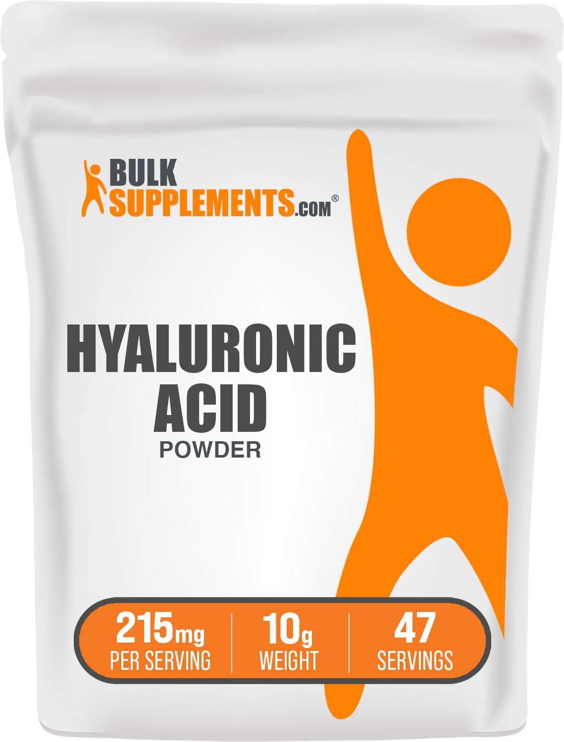 BulkSupplements Poudre acide hyaluronique – versement facile dans votre smoothie quotidien.