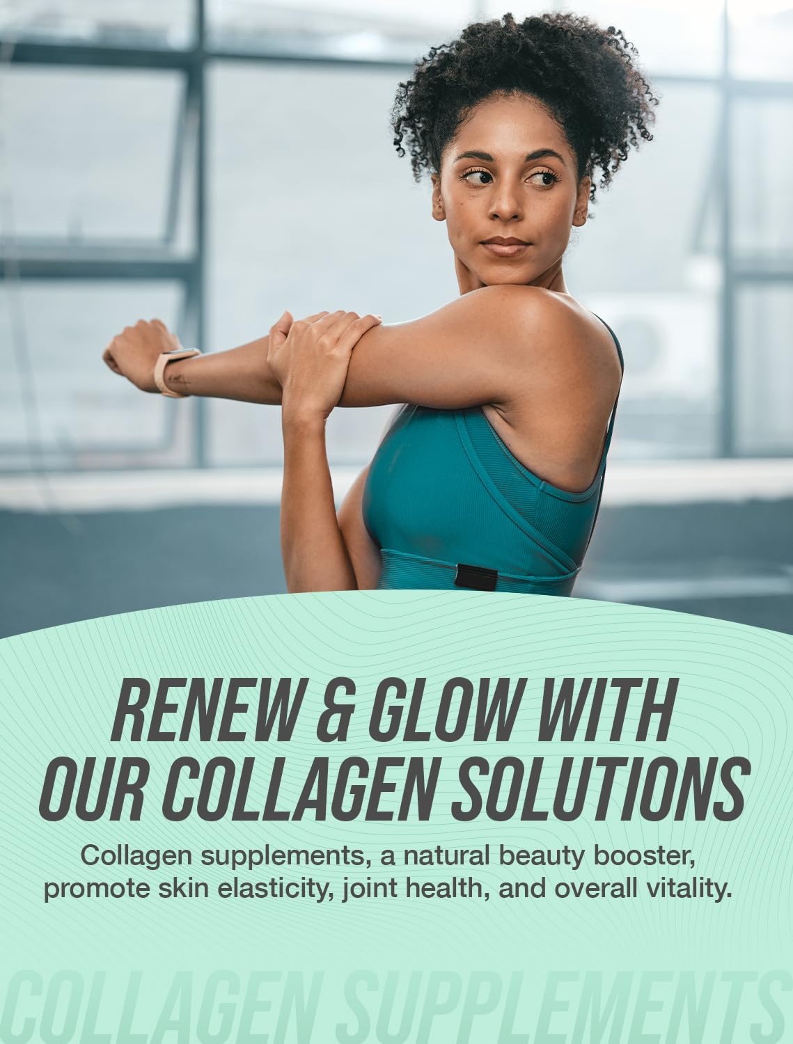 Collagène BulkSupplements – verre prêt à mélanger dans votre boisson.