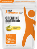 BulkSupplements créatine monohydrate poudre saveur citron italien glace, idéale pour l’entraînement.