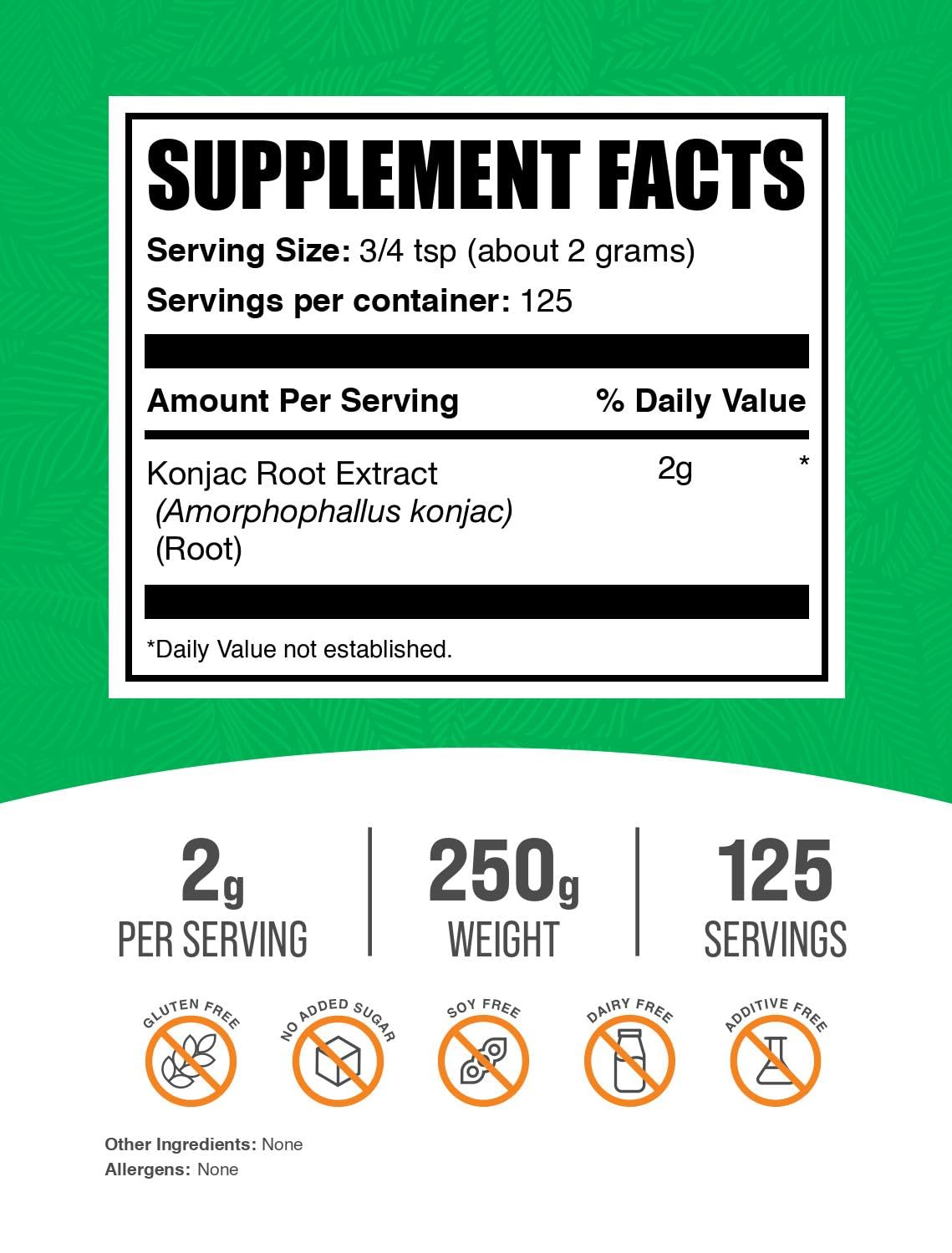 BulkSupplements glucomannane konjac texture: utilisation facile dans boissons.